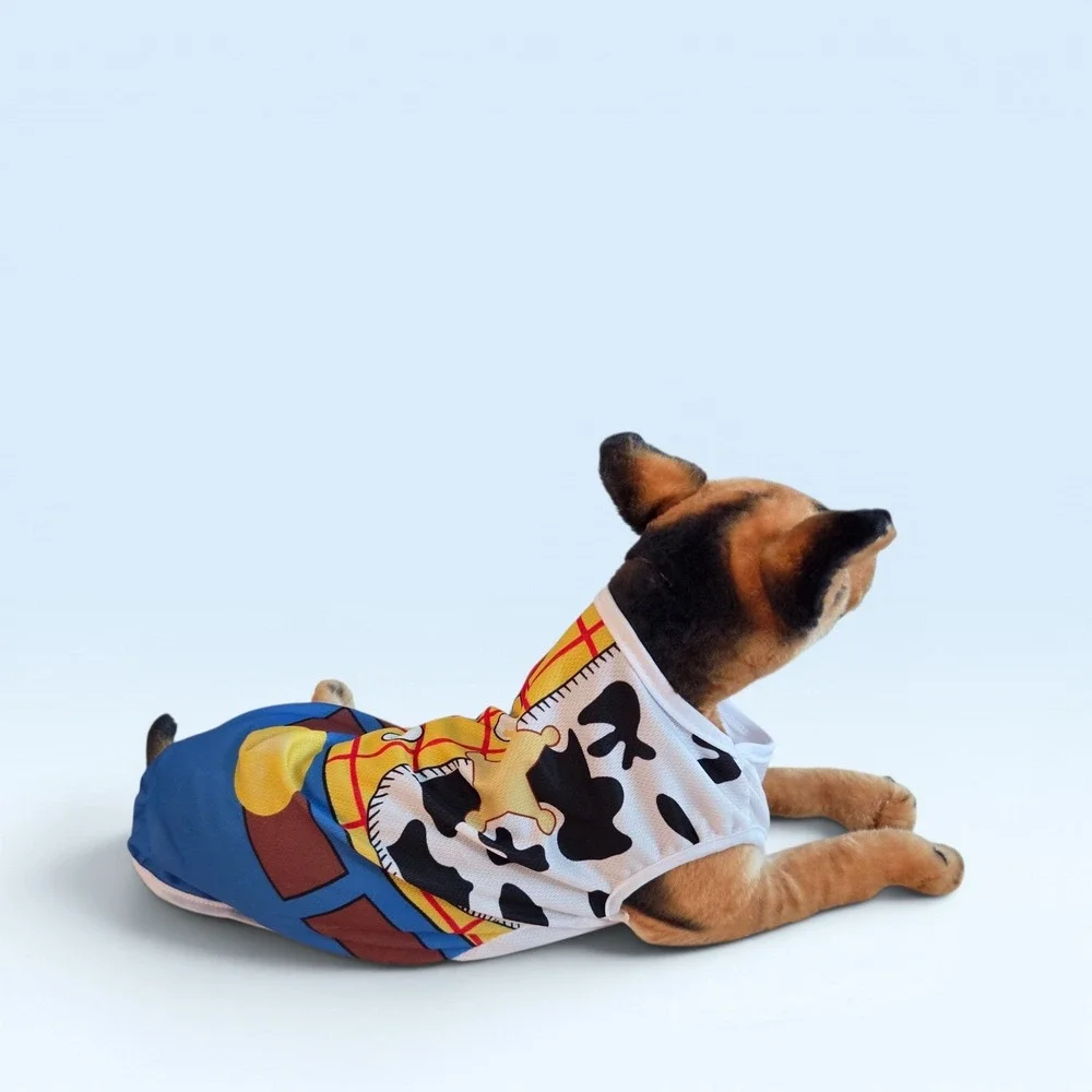 Toy‎ Story Woody Costume Dog Mesh Shirt Cowboy Sheriff Print Small